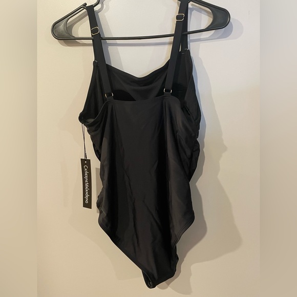 Catherine Malandrino One Piece Swimsuit with side ruching black size M NWT - Picture 5 of 5